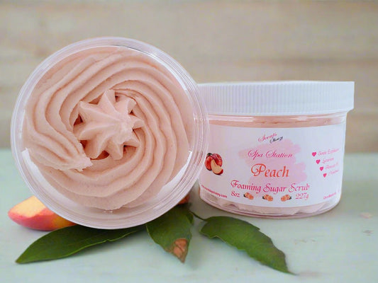 Peach | Foaming Sugar Scrub 🍑 - Scents By Shaizy