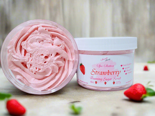 Strawberry | Foaming Sugar Scrub 🍓 - Scents By Shaizy