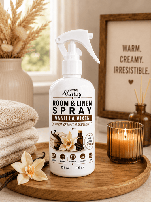 Vanilla Vixen Room & Linen Spray – Creamy Vanilla & Spicy Musk - Scents By Shaizy