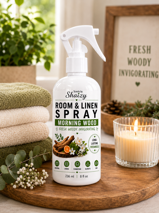 Morning Wood Room & Linen Spray – Sandalwood & Vanilla