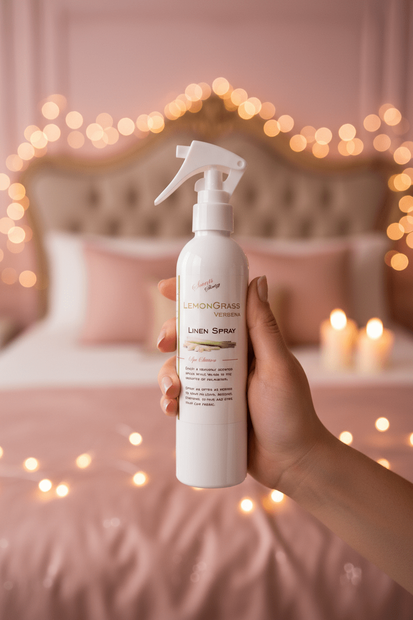 Lemongrass Verbena Linen Spray - Citrus Herbal Room Refresher | 8oz - Scents By Shaizy