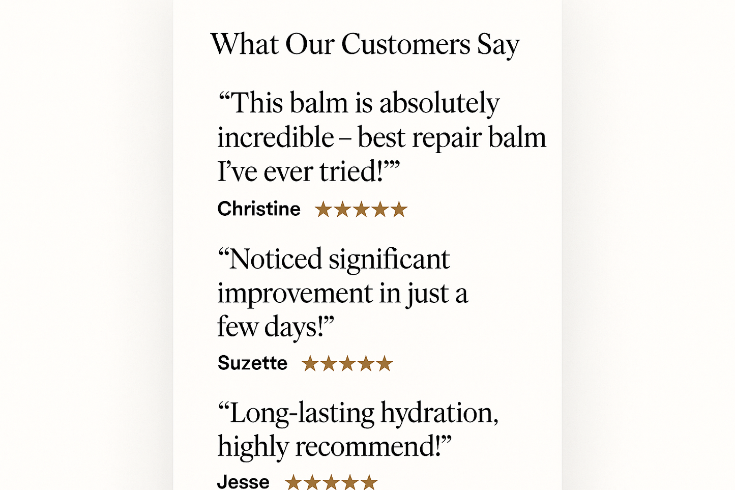 Mobile optimized reviews