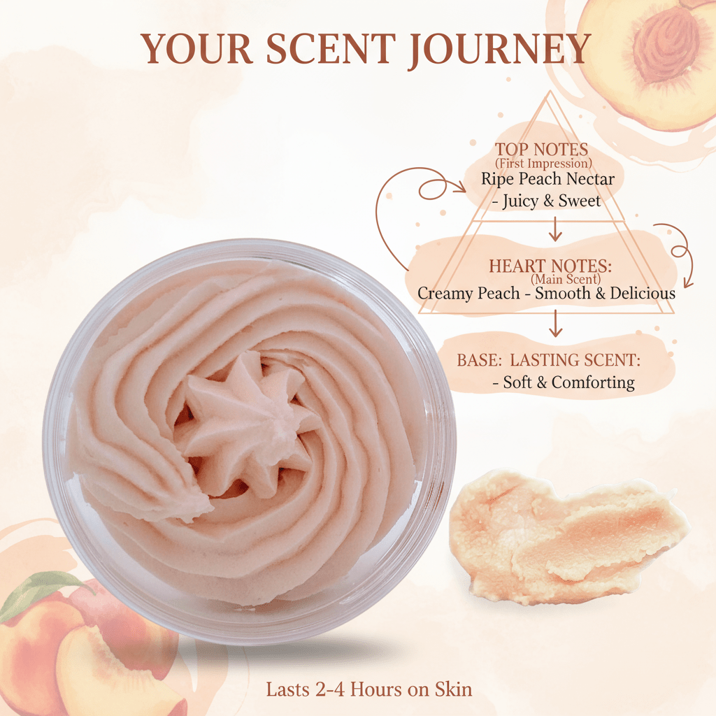 Peach Foaming Sugar Scrub π | 4 - in - 1 Body Scrub & Wash - Scents By Shaizy