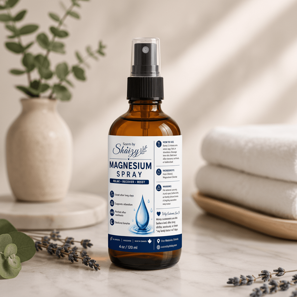 Magnesium Spray – Unscented Topical Magnesium Chloride | 120 mL - Scents By Shaizy