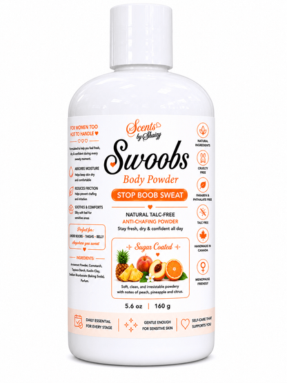 Swoobs Body Powder - Natural Talc - Free Anti - Chafing Powder - Scents By Shaizy