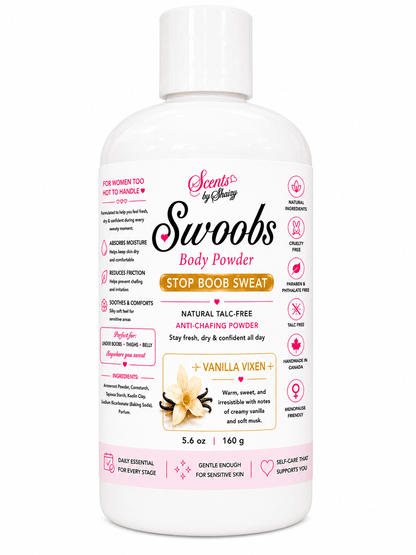 Swoobs Body Powder - Natural Talc - Free Anti - Chafing Powder - Scents By Shaizy