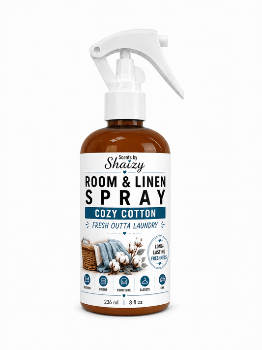 Cozy Cotton Room & Linen Spray – Fresh Laundry Scent - Scents By Shaizy
