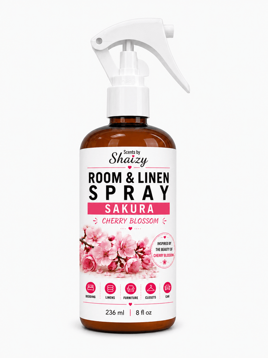 Sakura Room & Linen Spray – Rose, Jasmine & Sandalwood - Scents By Shaizy