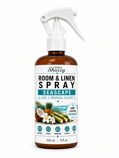 Seascape Room & Linen Spray – Coconut, Pineapple & Sugarcane - Scents By Shaizy