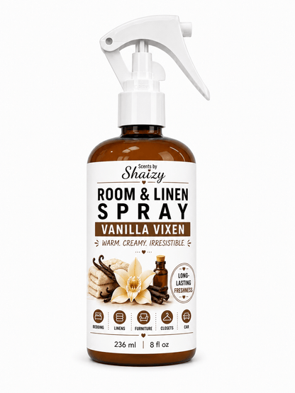 Vanilla Vixen Room & Linen Spray – Creamy Vanilla & Spicy Musk - Scents By Shaizy