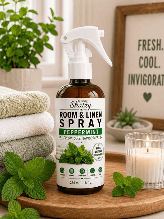 Peppermint Room & Linen Spray – Pure Essential Oil - Scents By Shaizy