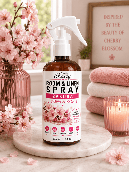 Sakura Room & Linen Spray – Rose, Jasmine & Sandalwood - Scents By Shaizy