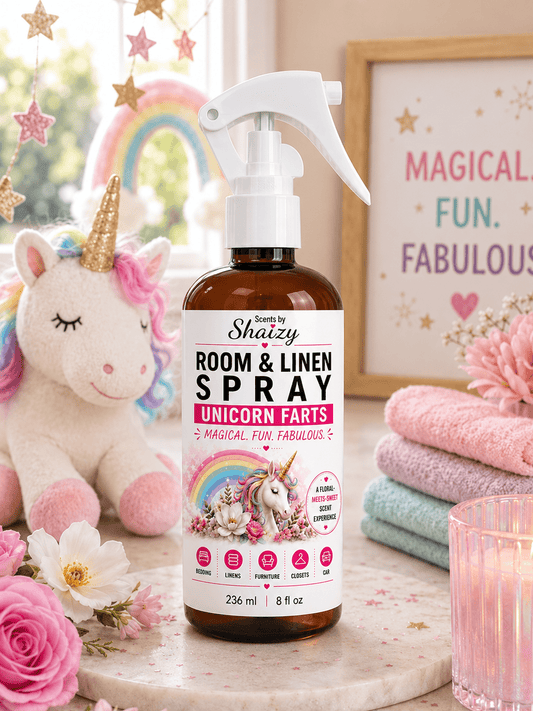 Unicorn Farts Linen Spray – Floral & Sweet - Scents By Shaizy