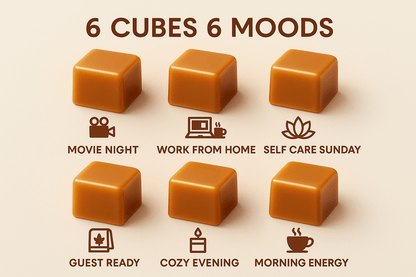 6 sensory experiences Apple Cider wax melt - multi-layered spiced apple fragrance - premium Canadian artisan wax