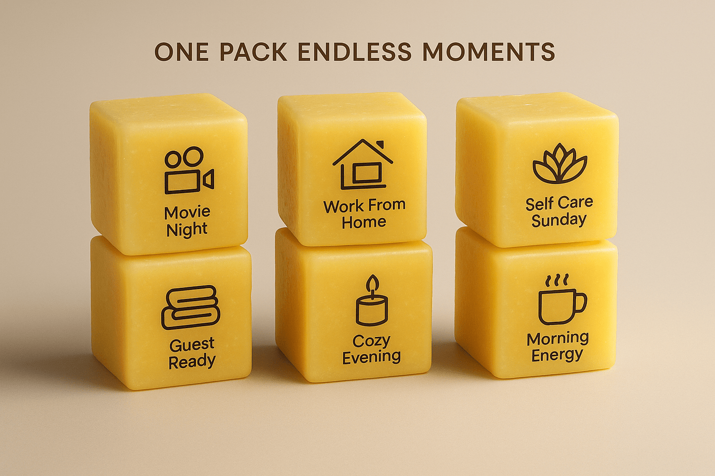 6 sensory experiences Basil and Pear wax melt - multi-layered herbal fruit fragrance - premium Canadian artisan wax