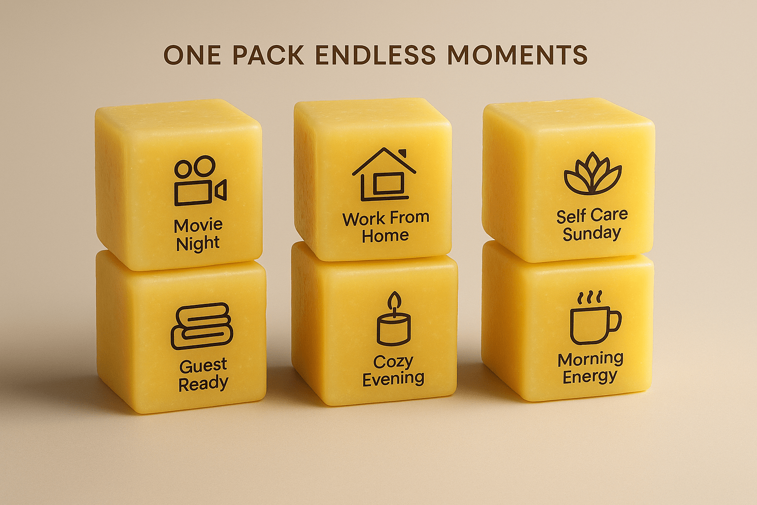 6 sensory experiences Basil and Pear wax melt - multi-layered herbal fruit fragrance - premium Canadian artisan wax