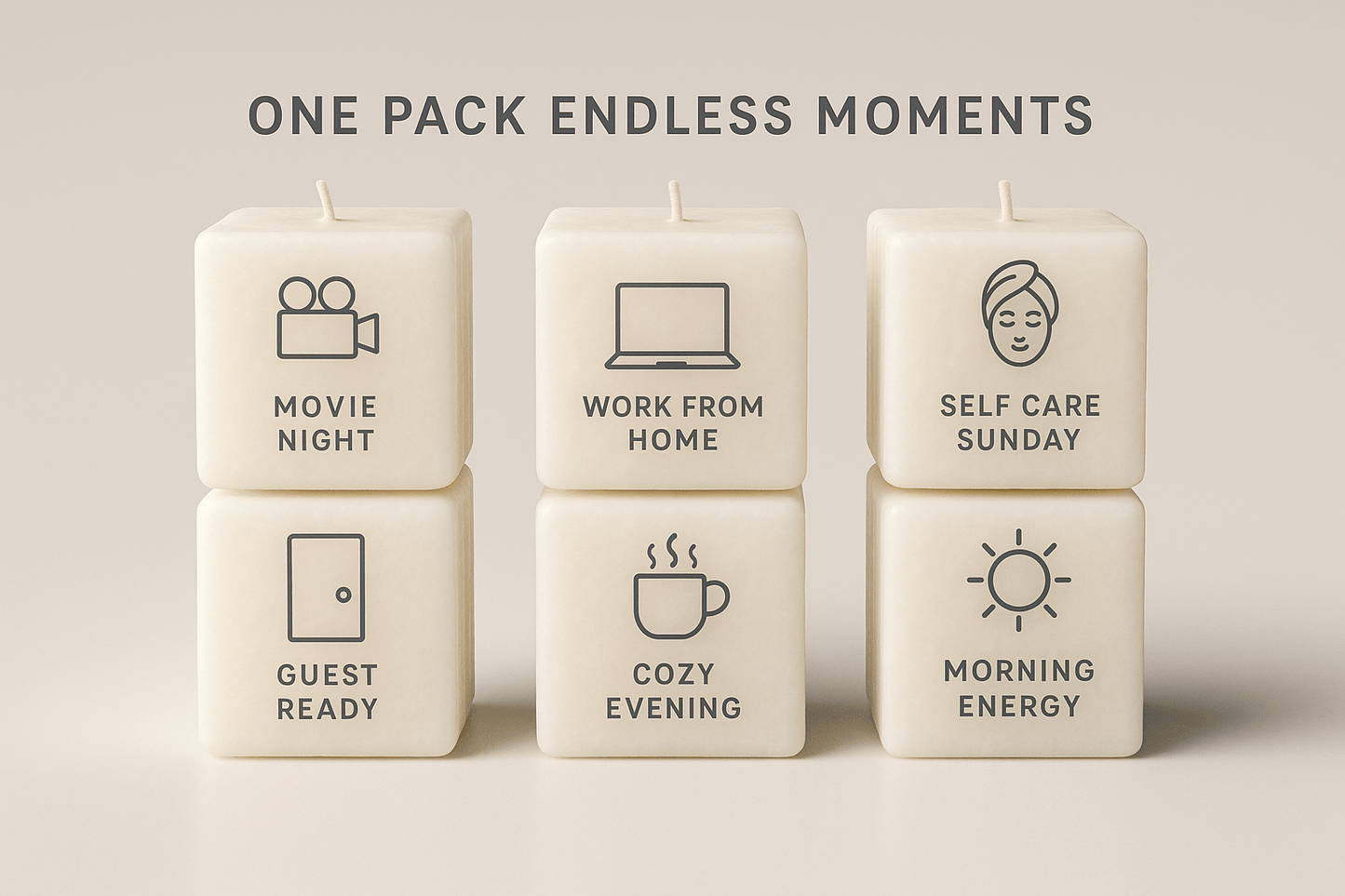 6 sensory experiences Calming Campfire wax melt - multi-layered smoky cedar pine fragrance - premium Canadian artisan wax