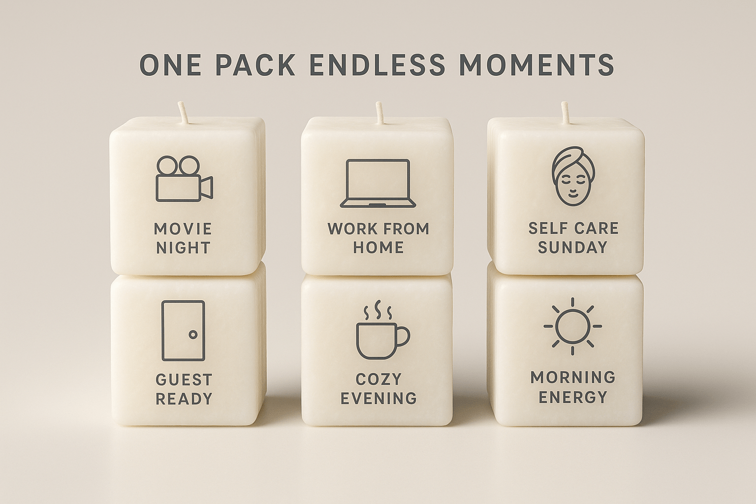 6 sensory experiences Calming Campfire wax melt - multi-layered smoky cedar pine fragrance - premium Canadian artisan wax