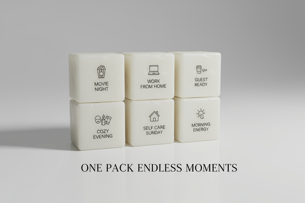 6 sensory experiences Chocolate Mint wax melt - multi-layered chocolate peppermint fragrance - premium Canadian artisan wax