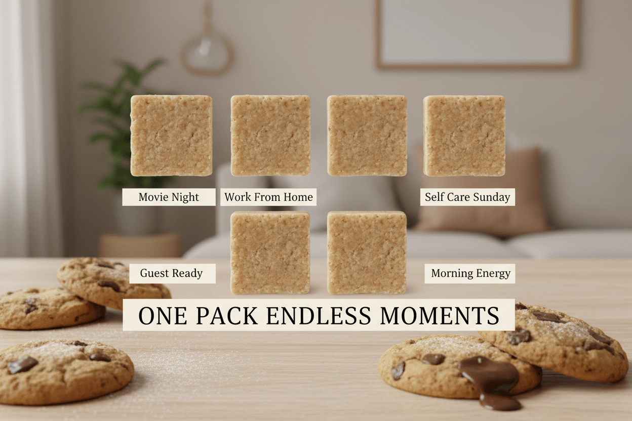 6 sensory experiences Cookie Crunch wax melt - multi-layered cookie toffee fragrance - premium Canadian artisan wax