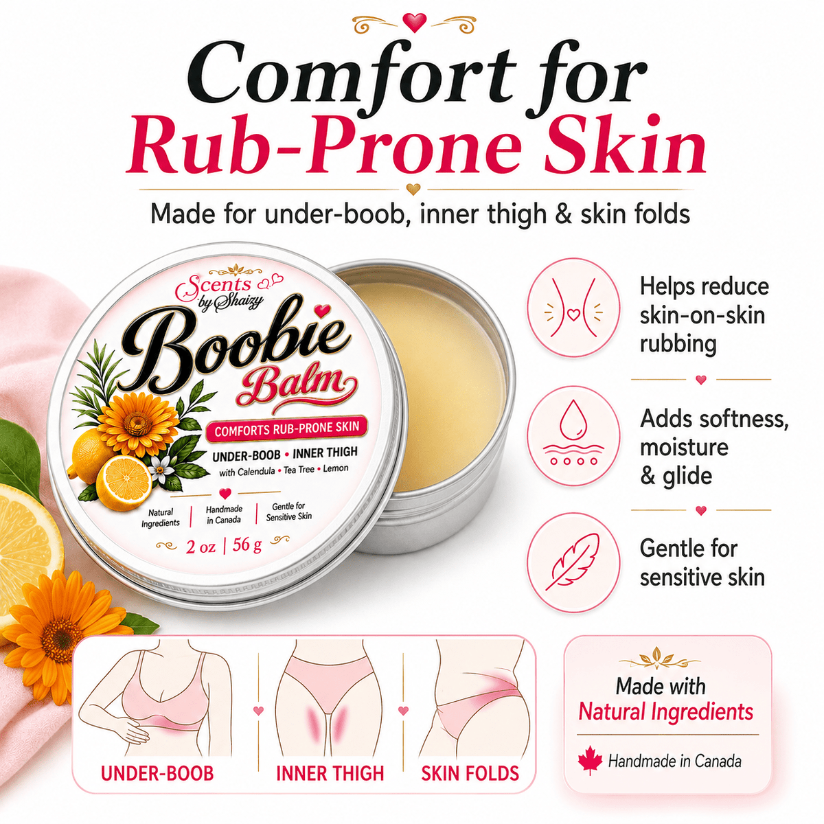 Boobie Balm – Calendula Body Balm - Scents By Shaizy