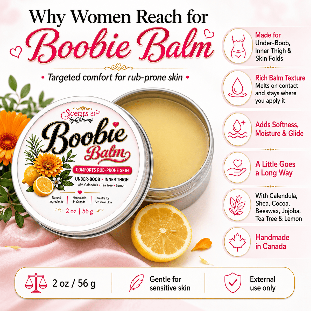 Boobie Balm – Calendula Body Balm - Scents By Shaizy