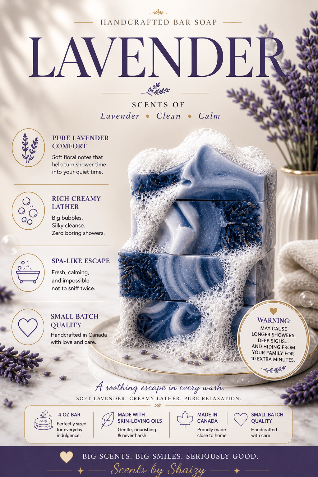 Lavender Bar Soap - Scents By Shaizy