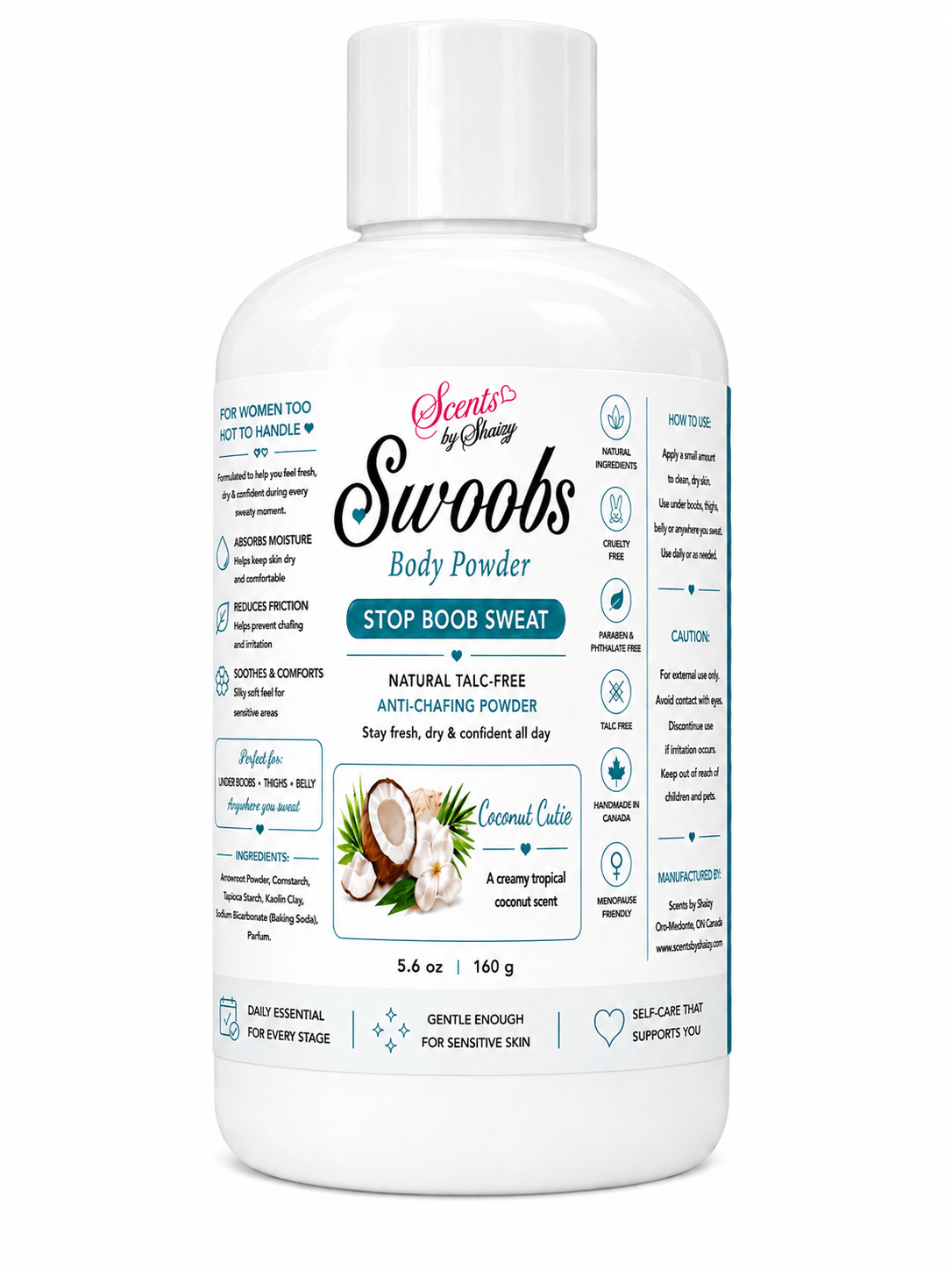 Swoobs Body Powder — Natural Talc-Free Body Dusting Powder - Scents By Shaizy