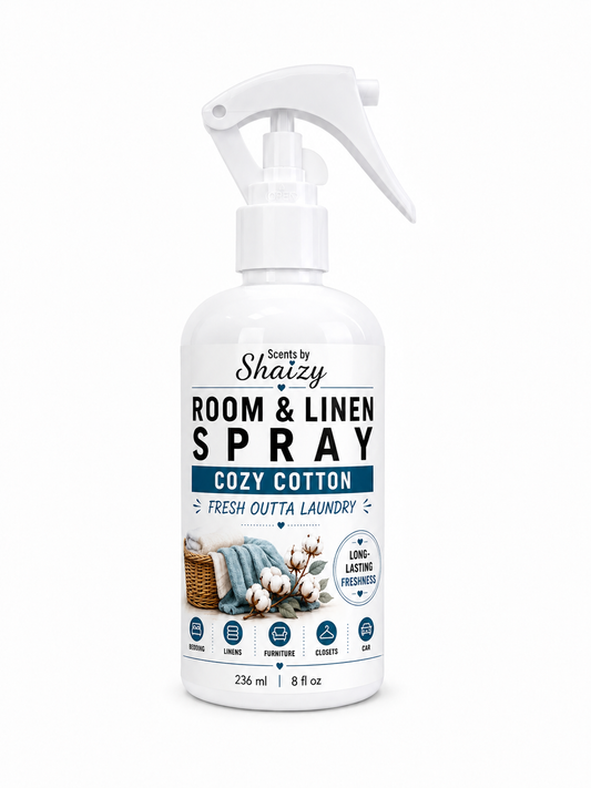 Cozy Cotton Room & Linen Spray – Fresh Laundry Scent