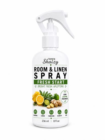 Fresh Start Room & Linen Spray – Ginger, Lime, Citrus & Sage