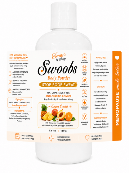 Swoobs Body Powder - Natural Talc - Free Anti - Chafing Powder - Scents By Shaizy