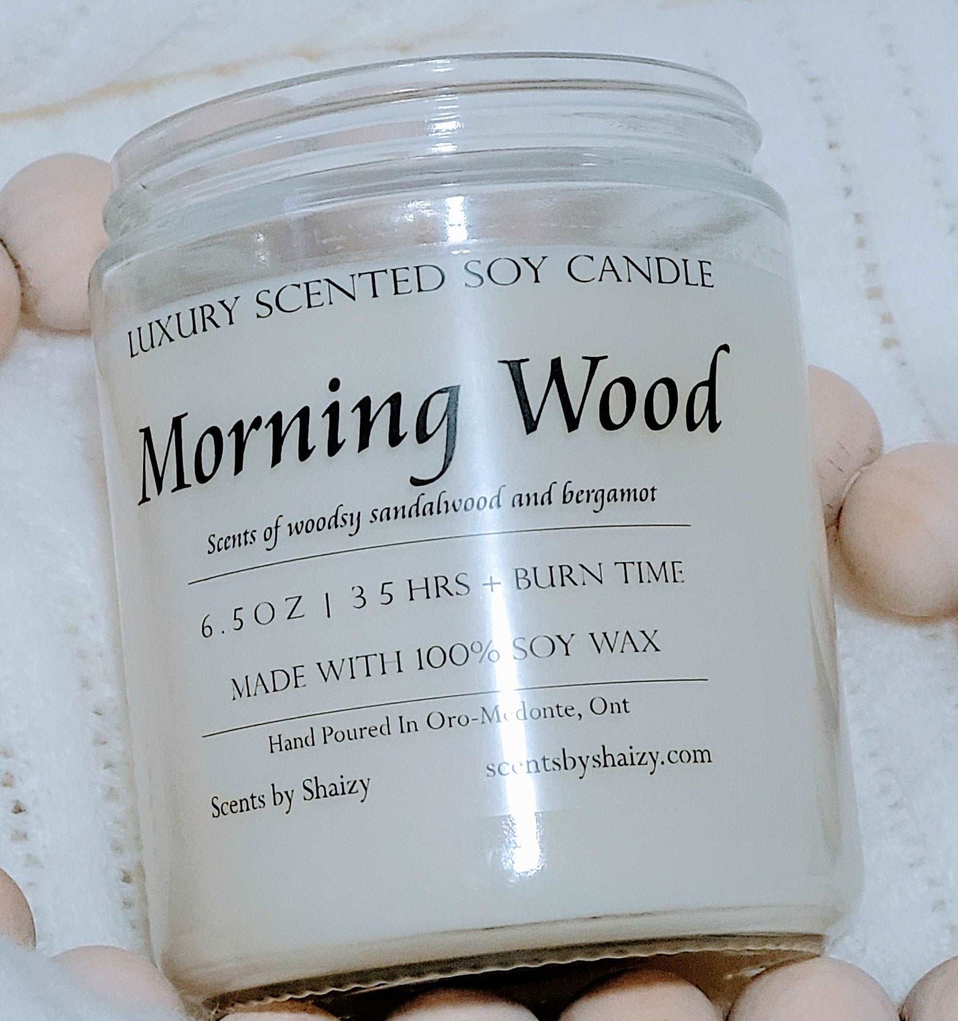 Morning Wood Soy Candle  Scents by Shaizy