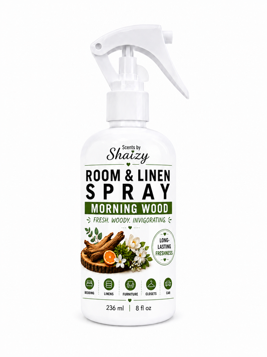 Morning Wood Room & Linen Spray – Sandalwood & Vanilla