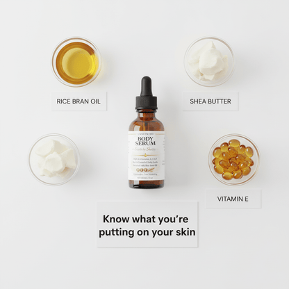 Unscented Body Serum - Vitamin A, E & F with Rice Bran Oil - Scents By Shaizy