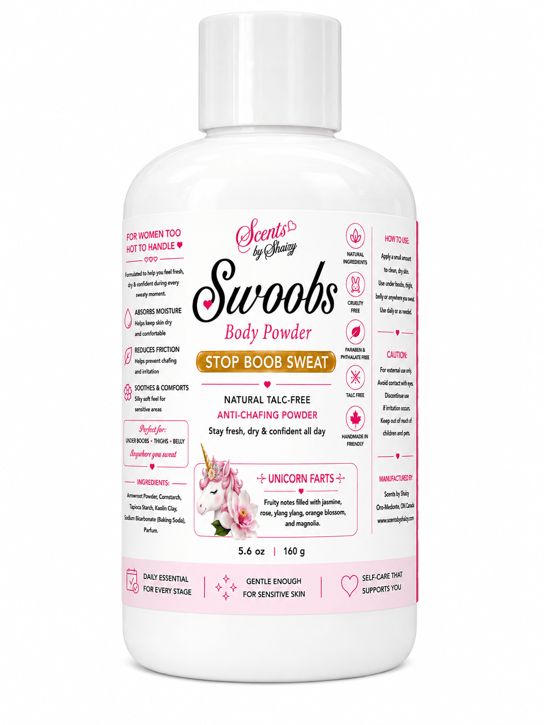 Swoobs Body Powder — Natural Talc-Free Body Dusting Powder - Scents By Shaizy