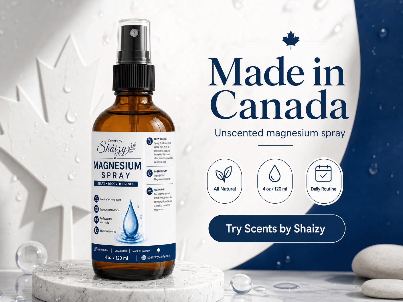 Magnesium Spray — Your Daily Reset Spray | Handmade in Canada - Scents By Shaizy