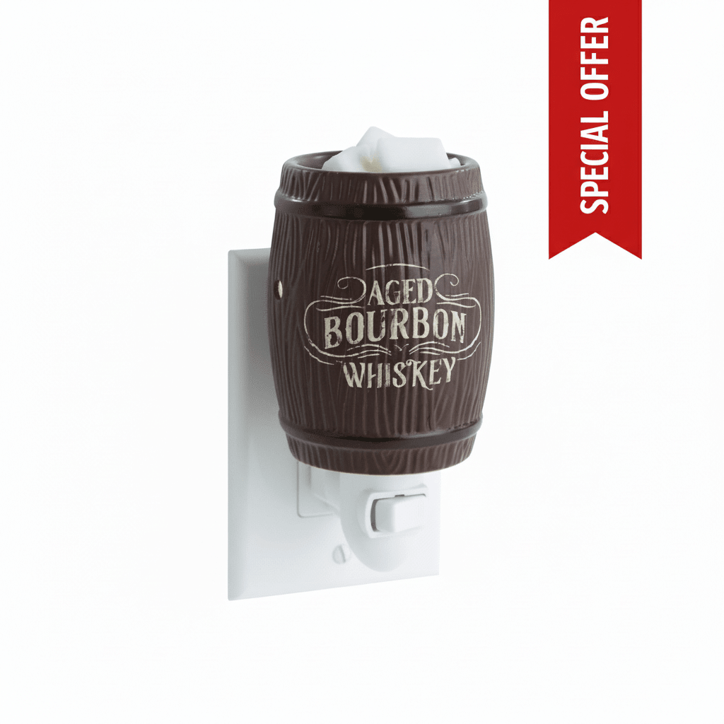Pluggable Wax Warmer - Aged Bourbon Whiskey Barrel - Scents By Shaizy