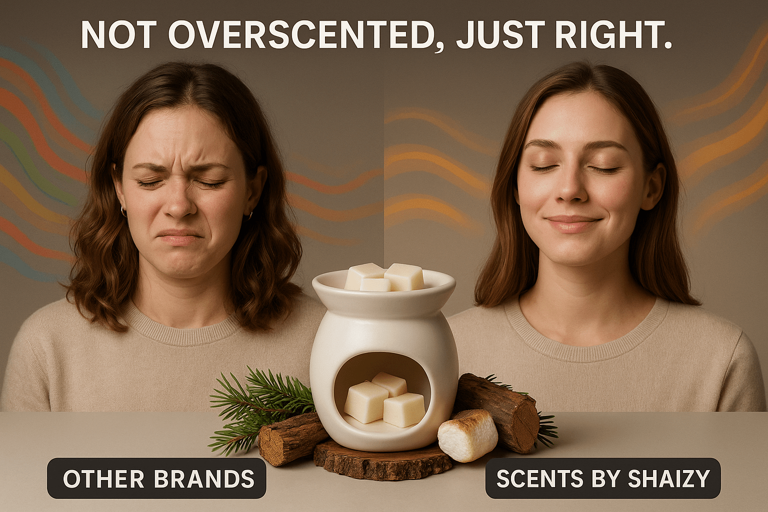 Perfectly balanced wax melt scent - premium Calming Campfire smoky cedar fragrance - luxury Canadian woodsy wax melts