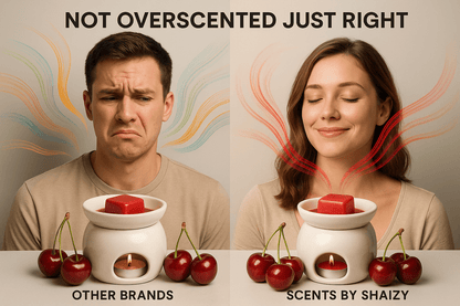 Perfectly balanced wax melt scent - premium Cherry Bomb sweet tart cherry fragrance - luxury Canadian fruit wax melts