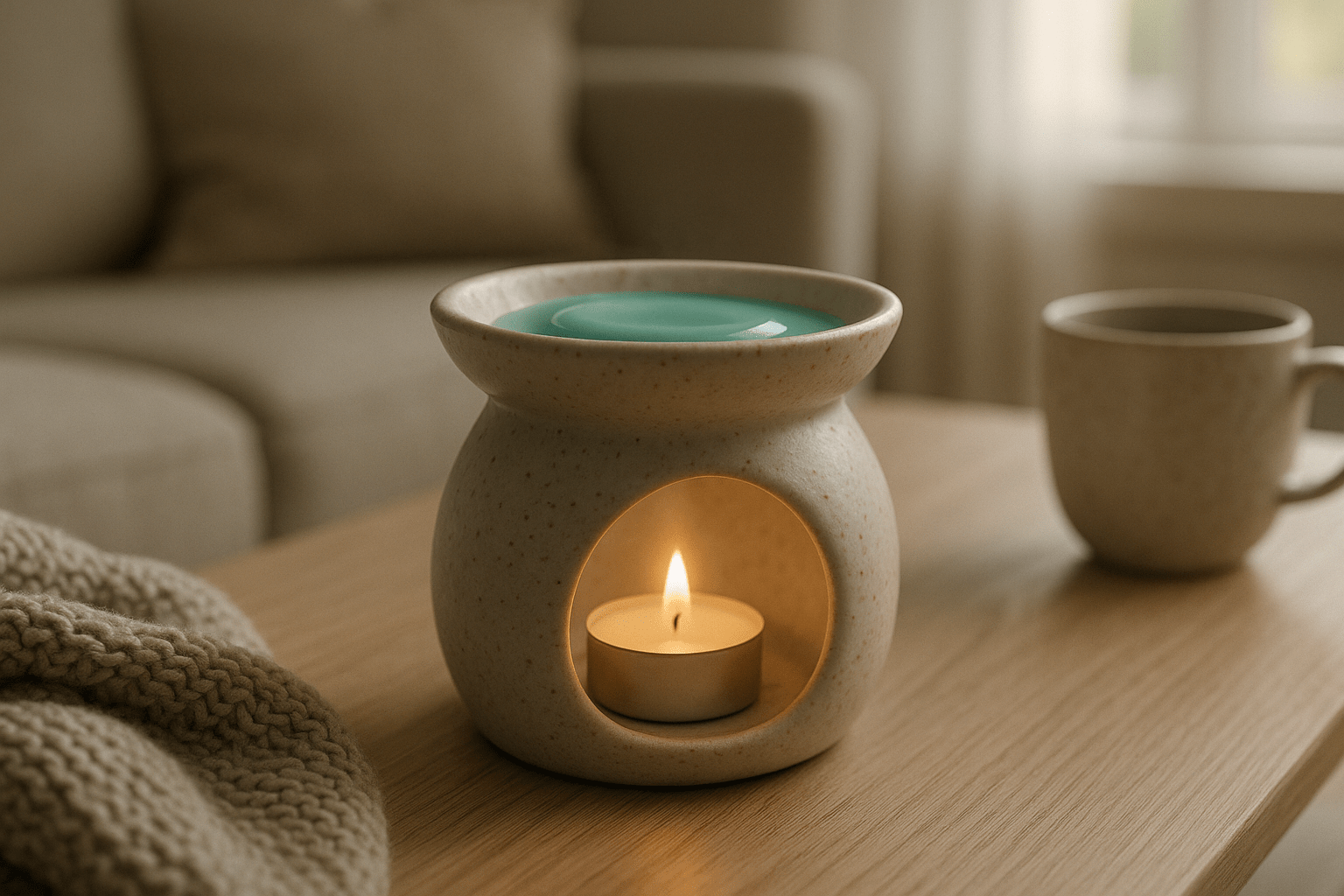 Beaver Breath wax melt in home - creamy vanilla coconut fragrance - premium Canadian sweet wax melts Ontario