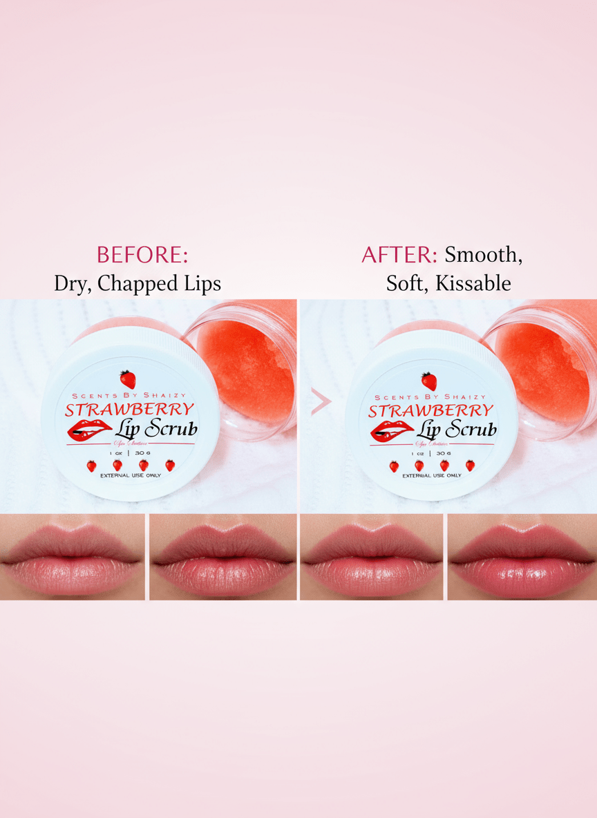 Natural Lip Scrub - Exfoliating Sugar Lip Treatment - Scents By Shaizy
