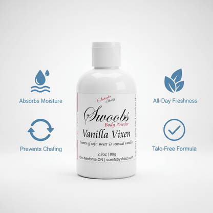 Swoobs Body Powder - Natural Talc - Free Anti - Chafing Powder - Scents By Shaizy