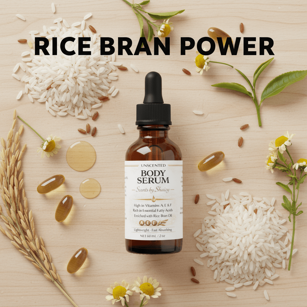 Unscented Body Serum - Vitamin A, E & F with Rice Bran Oil - Scents By Shaizy