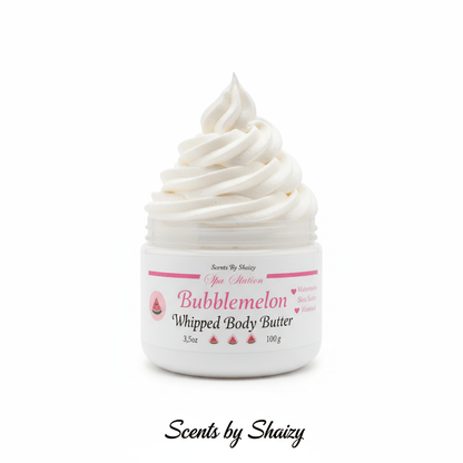 Bubblemelon Body Butter - Whipped Shea Butter Body Moisturizer for Dry Skin - Scents By Shaizy