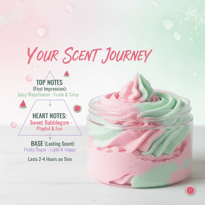 Bubblemelon Foaming Sugar Scrub 🍉 | 4 - in - 1 Body Scrub & Wash - Scents By Shaizy