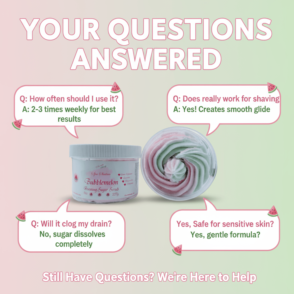 Bubblemelon Foaming Sugar Scrub 🍉 | 4 - in - 1 Body Scrub & Wash - Scents By Shaizy