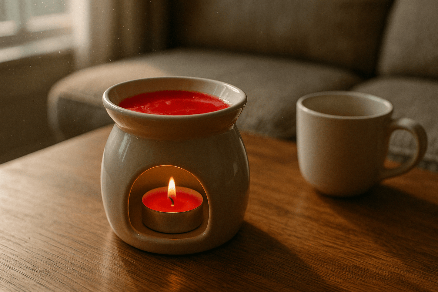 Cherry Bomb wax melt in home - bright juicy cherry fragrance - premium Canadian summer wax melts Ontario