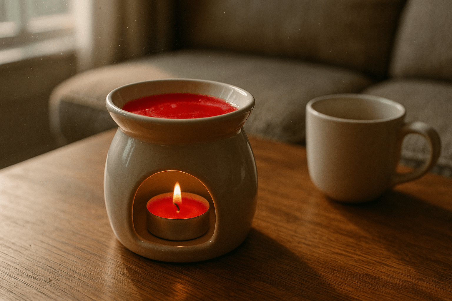 Cherry Bomb wax melt in home - bright juicy cherry fragrance - premium Canadian summer wax melts Ontario