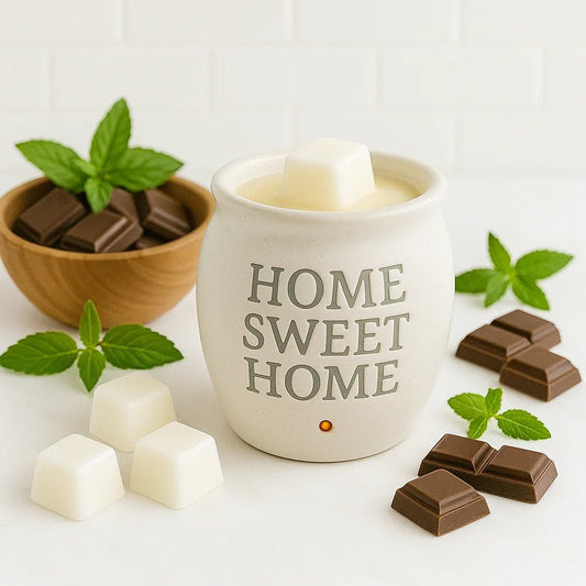 Premium Chocolate Mint wax melt - velvety chocolate peppermint scent - strongest scent throw handcrafted Canadian soy blend wax melts Ontario