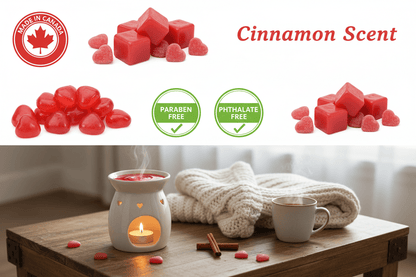 Premium Cinnamon Cent wax melt - fresh-ground cinnamon spice scent - strongest scent throw handcrafted Canadian soy blend wax melts Ontario